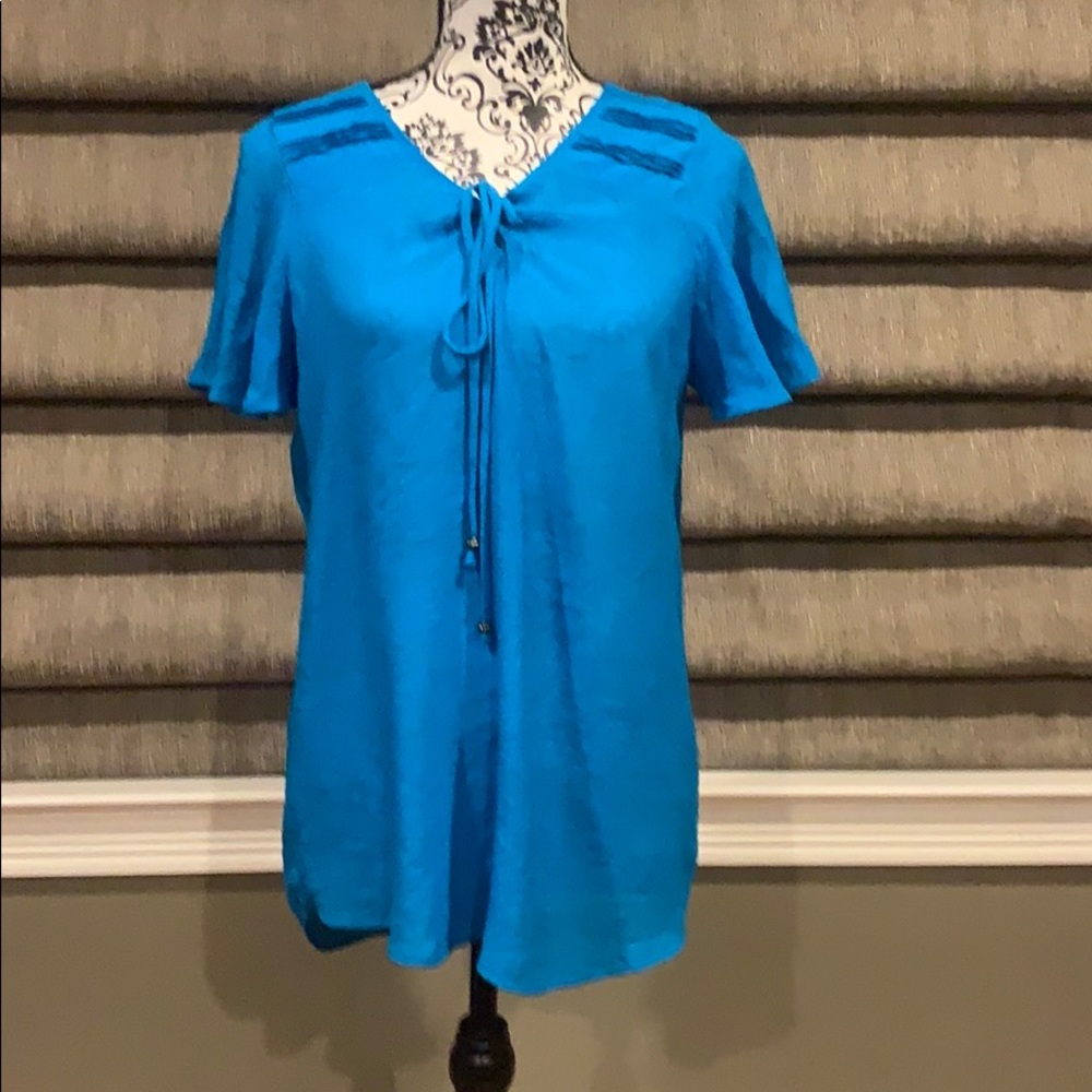 Jennie & Marlis Teal Blue Top
